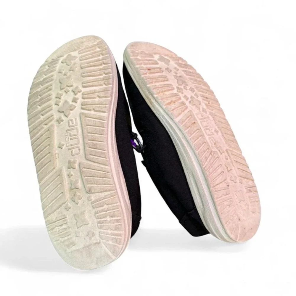 HEY DUDE YOUTH‎ 2-3 BLACK SLIP ON UNISEX SHOES